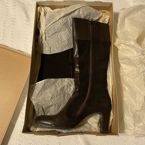 Vintage 1969 - Leather and suede heeled boots